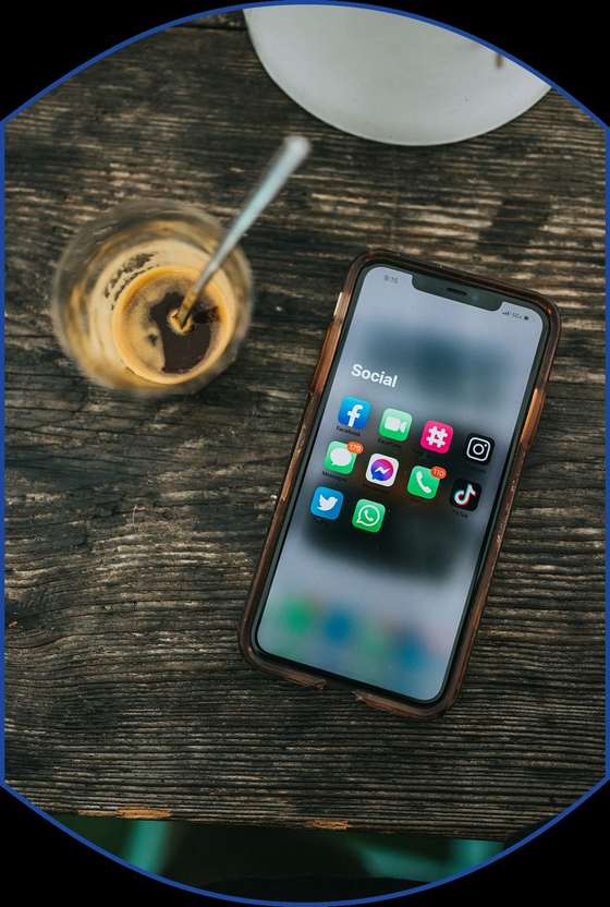 Social media apps on a phone